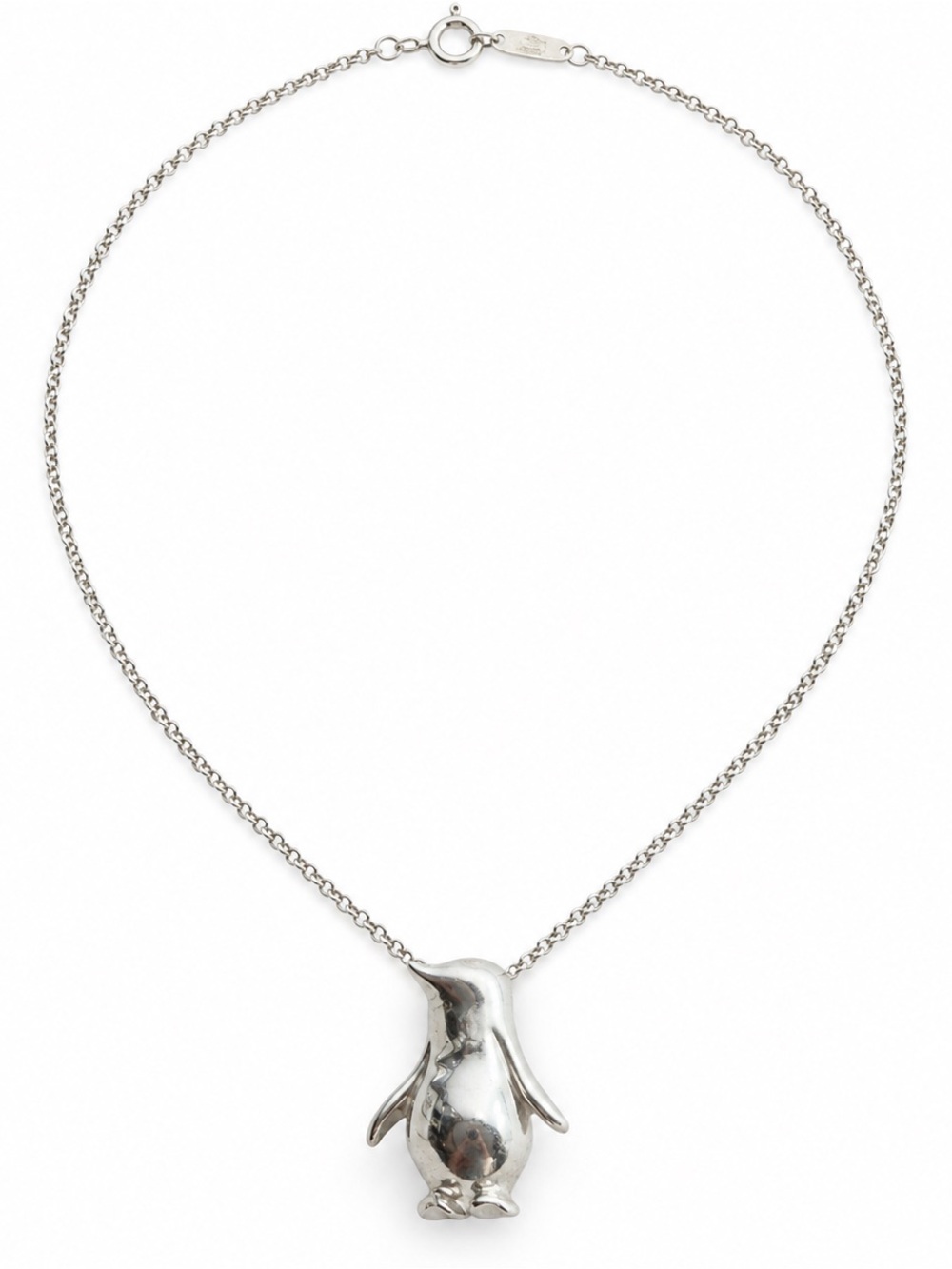 Authentic 925 Tiffany & Co. Sterling Silver Penguin Necklace 16” Limited 🐧